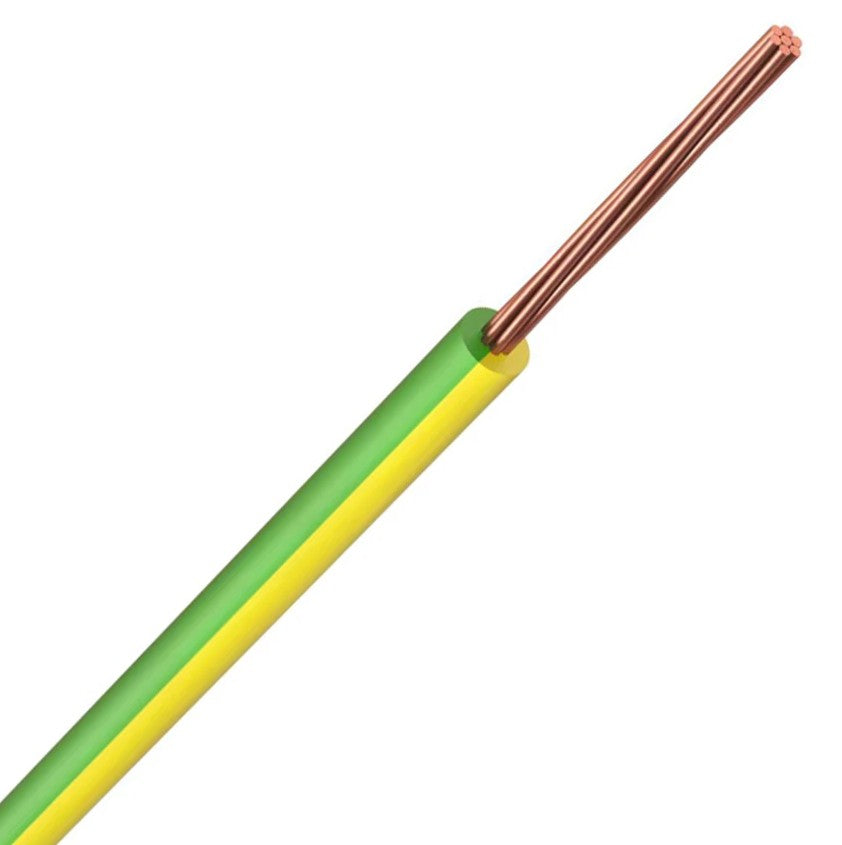 6491B 10.0mm² Green/Yellow Basec Cable 1-Core 1M