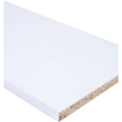 15mm White Melamine Faced Chipboard 2440mm x 610mm (8" x 4")