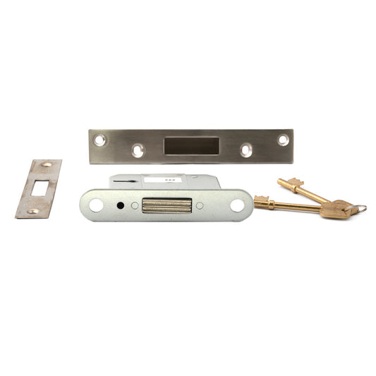 5 Lever Deadlock 76 mm Satin Chrome