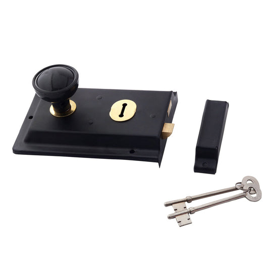 Rim Lock with Handles Black