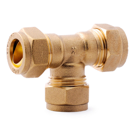 Compression equal tee 15mm