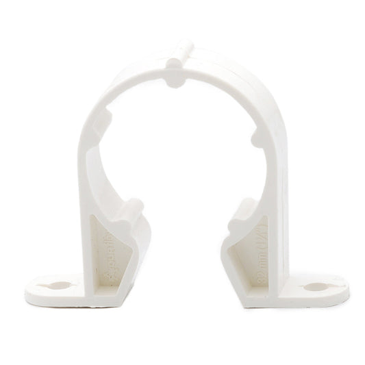 Pipe clip white 40mm