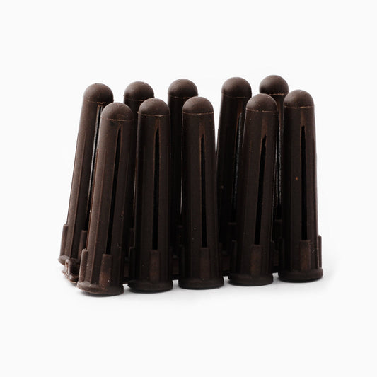 Wall Plug Brown 7mm - 100 Pack