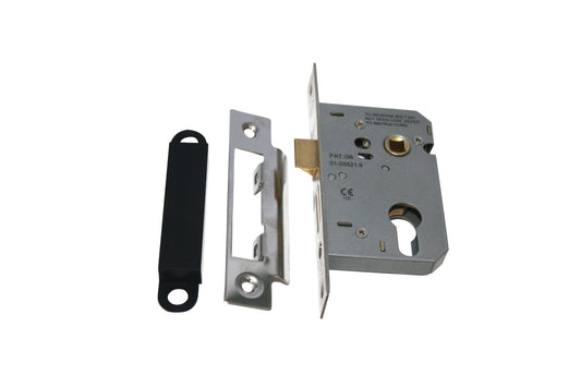 ECONOMY MORTICE SASHLOCK - EURO PROFILE NICKEL PLATED