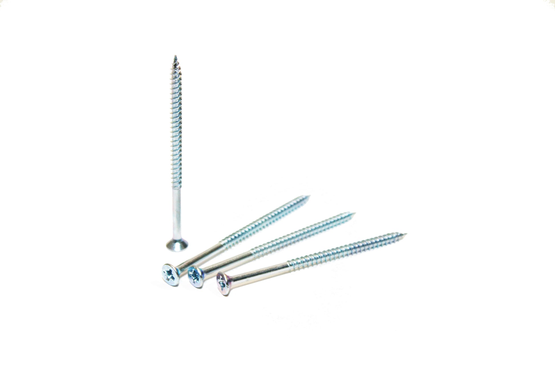Twin Thread Countersunk Pozi Screws 4.0 x 75mm - 100 Pack