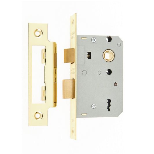 ERA - 3 LEVER SASHLOCK BRASS 63mm.