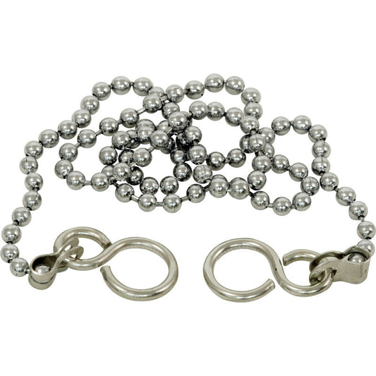 Ball Chain 18" for Plugs Chrome