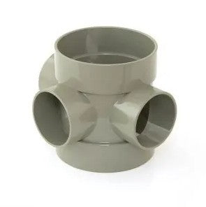 Solvent Weld Short Boss Pipe - 110mm Olive Grey