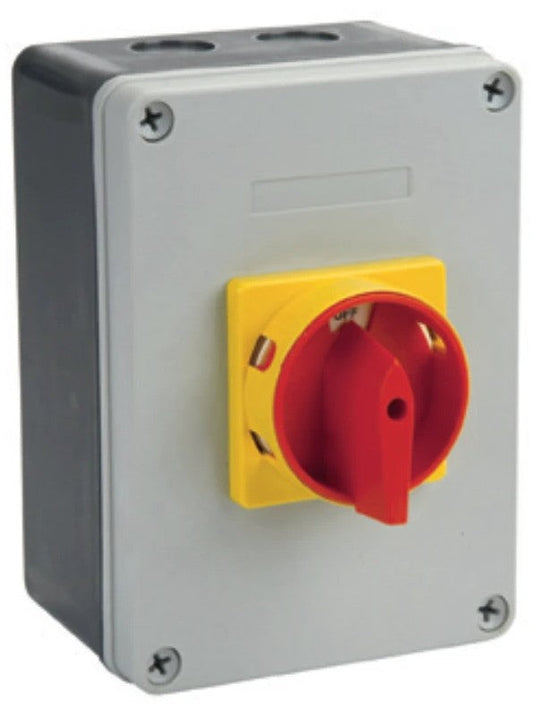 32A 4POLE ROTARY SWITCHED ISOLATOR IP65 LARGE ENCLOSURE