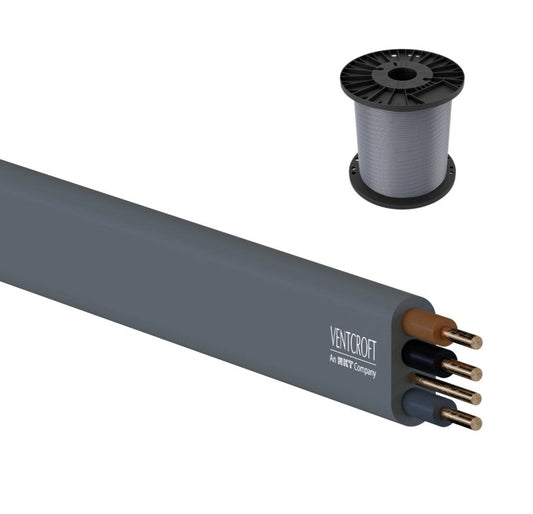 NKT instal 1.5mm Grey 3-Core & Earth 100M PVC Basec 6243Y 1M