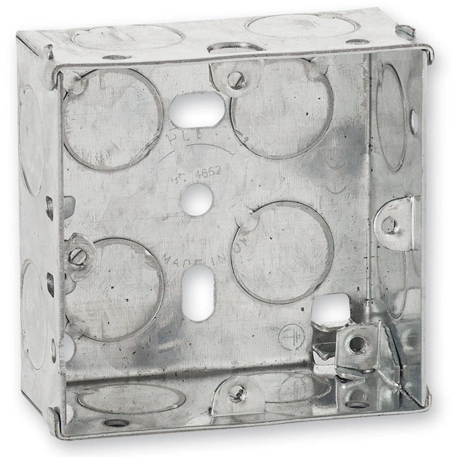 Mounting Box Flush 1 Gang 35mm Depth Galvanised 1pc