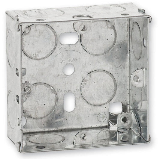 Mounting Box Flush 1 Gang 35mm Depth Galvanised 1pc