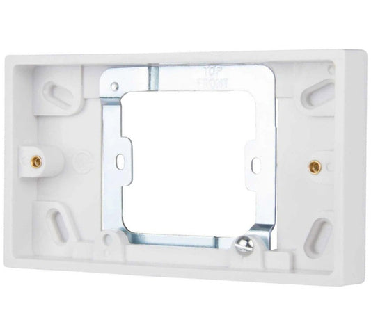 Pattress 2 Gang Surface Conversion 147X87X20mm White 1pc