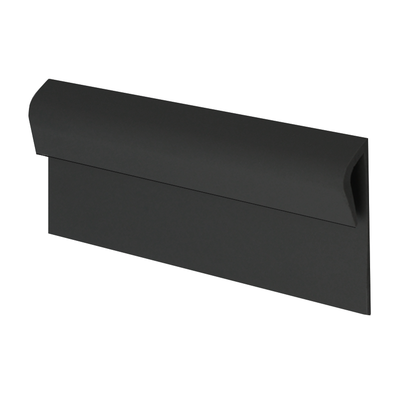 Vinyl plastic capping strip black 2m