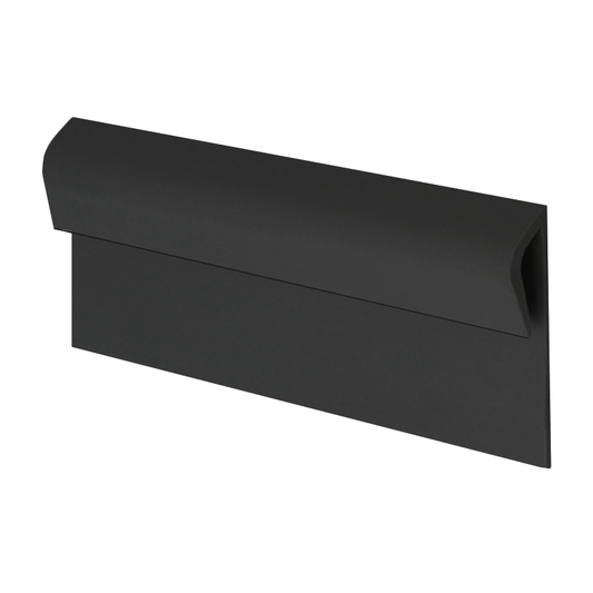 Vinyl plastic capping strip black 2m