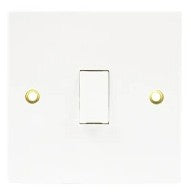 White Square Edge 20A Double Pole Switch