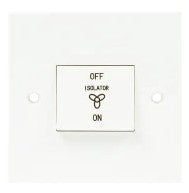 White Square Edge 10Ax Triple Pole Fan Isolator