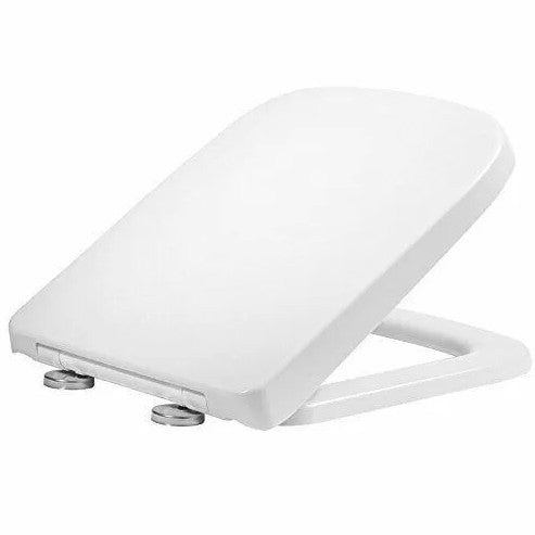 Square Toilet Seat Heavy Duty White Soft Close Top Quick Release Hinges