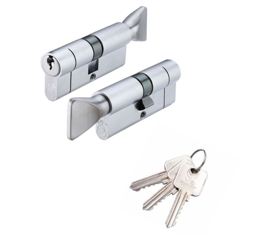 Euro Thumbturn Cylinder 30 x 30T (70) with 3 keys