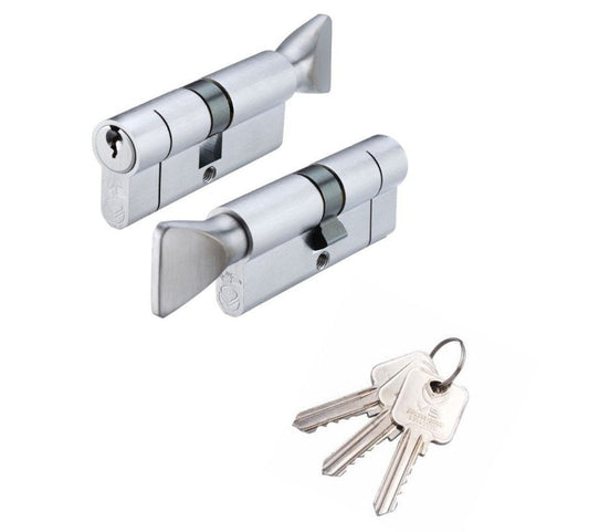 Euro Thumbturn Cylinder 30 x 30T (70) with 3 keys