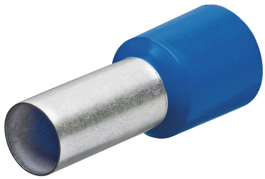 0.75mm² Pre-Insulated Crimp Bootlace Ferrule 8mm Blue pack of 500pc