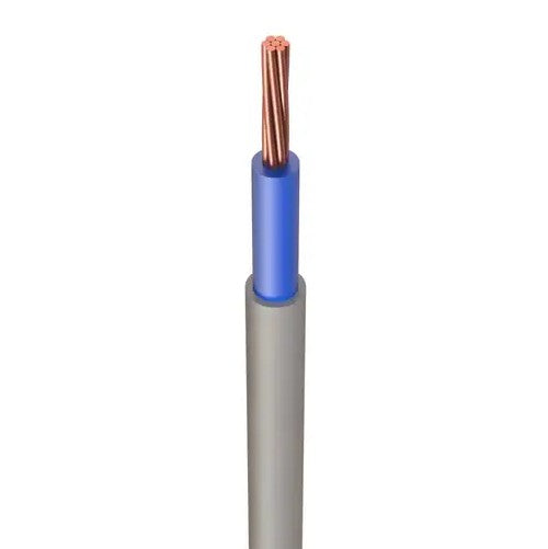 25.0mm Grey/Blue PVC Double Insulated Basec Cable 1-Core Tails 1m