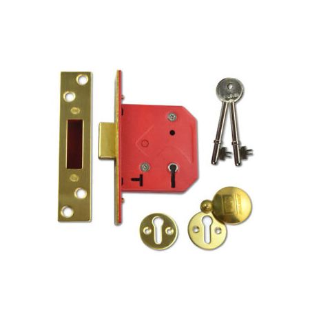 5 Lever Deadlock 64 mm Brass