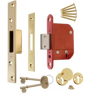 5 Lever Deadlock 76mm Brass