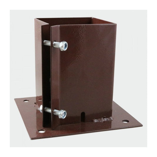 Red Bolt Down Post Shoe 100mm x 100mm