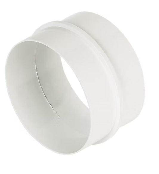 Round Pipe Connector White 100mm