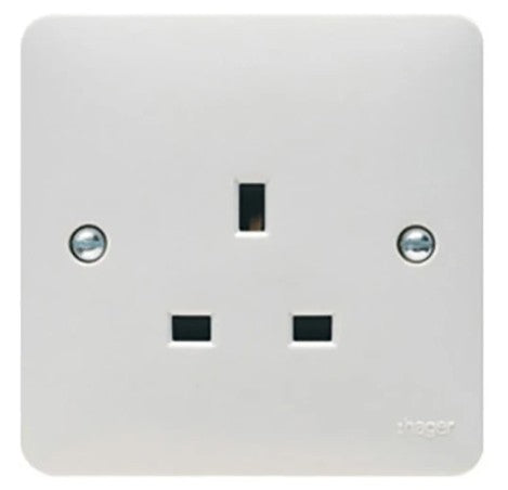 1 Gang 13A Unswitched Socket White - 1pc