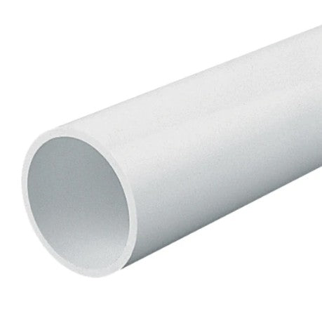 25mm White Round PVC Conduit - 3m