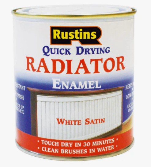 Radiator Enamel Paint Satin White 250ml